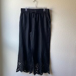 John Mark | Linen eyelet pants